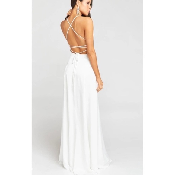 Show me your mumu godshaw goddess satin maxi - Picture 2 of 8